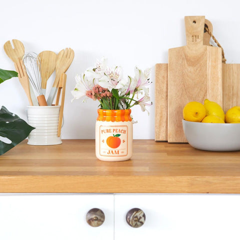 Mini florero Peach Jam naranja cerámica 12,5 cm - Balvi