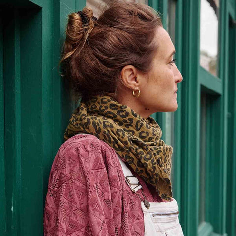 Pañuelo Bianca – Graou Olive - Rose In April