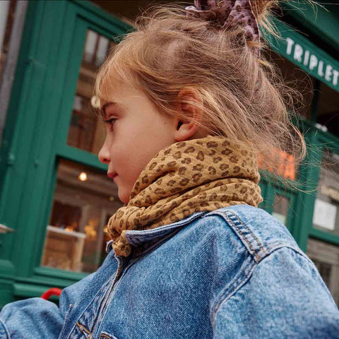 Pañuelo Bianca – Mini Leopard Coffee - Rose In April