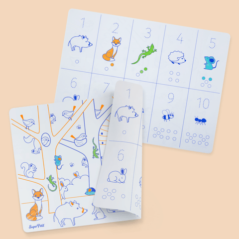 Kit de colorear reutilizable “123" Los números - Super Petit