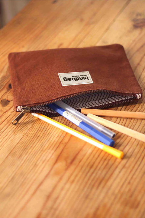 Bolsita con cremallera Lou chocolat - Hindbag