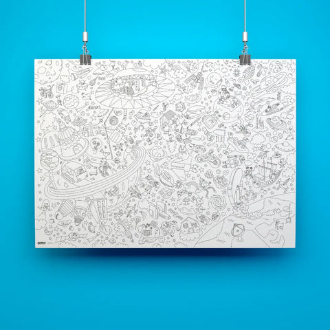 Poster XL “Cosmos” para colorear – OMY