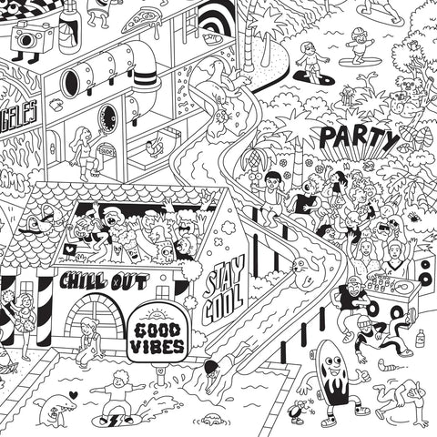 Poster XL « Océan » à colorier – OMY