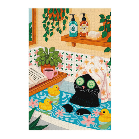 Puzzle Cat Spa 1000 piezas de cartón – puzzle original y relajante | Balvi