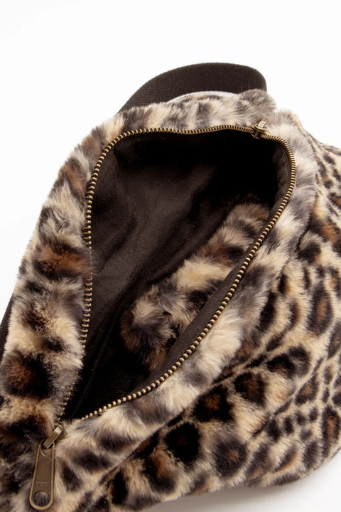 Riñonera Sasha pelo sintético estampado leopardo - Hindbag