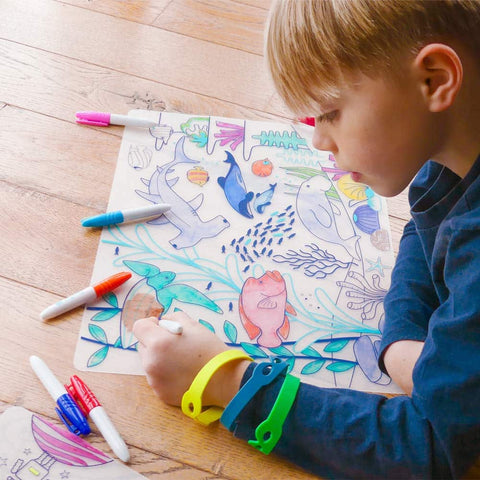 Kit de colorear reutilizable “Arrecife de coral ” -  Super Petit