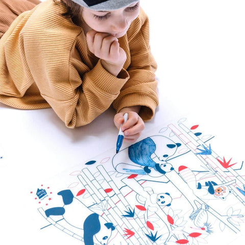 Kit de colorear reutilizable “Panda Salvaje"-  Super Petit